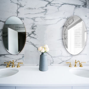 Kaca Cermin Kamar bathroom Oval 50 x 70 Mirror