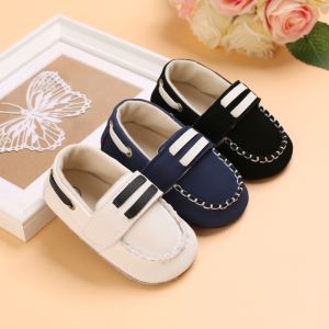 Loafers White Baby Shoes PU Casual Boys Shoes Fashion Baptism Baptism Forerunner Gentleman Baby