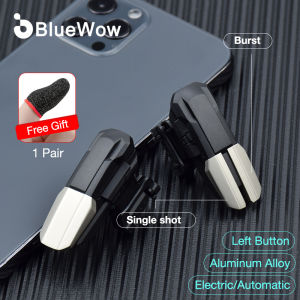 BlueWow Gamepad Joystick For PUBG Mobile Controller Auto High Frequency Click Joypad Trigger Button L1R1 Shooter For Android Ios JS27 [Electric]