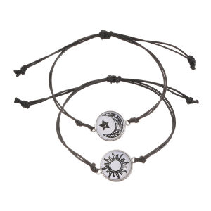 Couple Bracelet Moonlight Lovers Alloy Woven/Luminous Sun And Moon Design/Adult Party Dating Jewelry Men Women