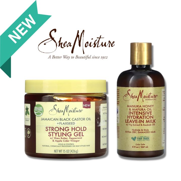 SheaMoisture, Intensive Hydration LeaveIn Milk and Strong Hold Styling