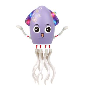 EAURA Plastic Dancing Octopus Toy Rechargeable Interactive Walking Dancing Octopus  Ornament Swinging Crawling Interactive Octopus Toy Kids Toddlers
