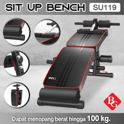 BG SPORT Sit Up Bench Alat Olahraga Fitness Multifungsi SU-119