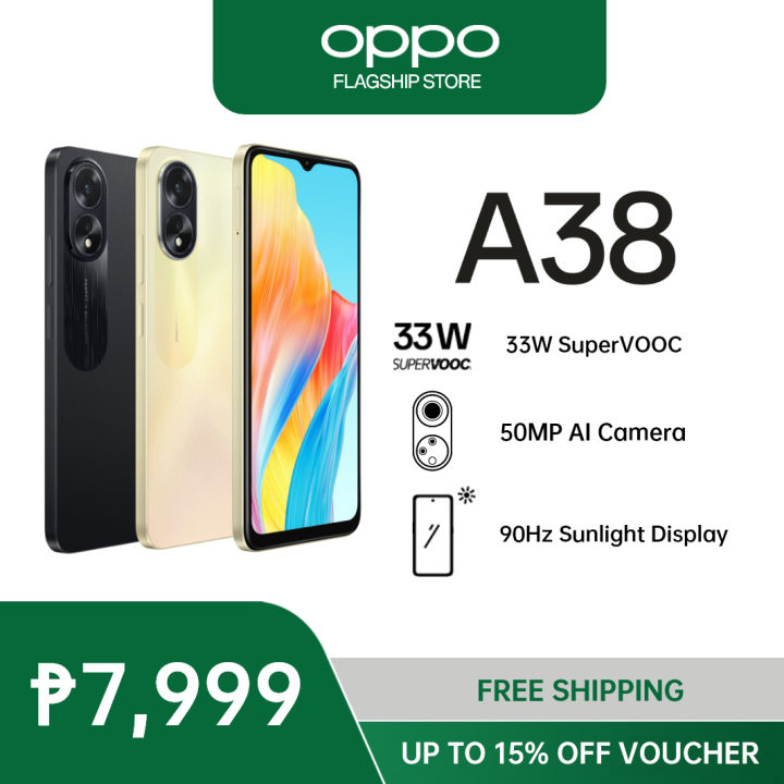 NEW] OPPO A38 Smartphone, 33W SuperVOOC + 5000mAh Battery, 50MP AI Camera, 90Hz Sunlight Display, 4GB + Up to 4GB Extended RAM Cellphone