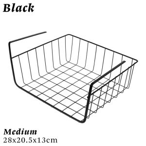 Metal Iron Cabinet Closet Desk Hanging Mesh Basket Large Capacity Wire Bookcase Shelf Rack Kitchen Organizer UMISKY