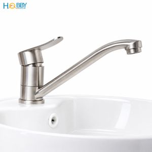 Vòi xả nước lavabo nóng lạnh thân dài Inox 304 Hobby Home Decor VRM3