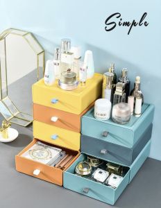 Plastic Storage Box Stackable Drawer Cosmetic Organizer Makeup Storage Box Stationary Desk Organizer Muji Cabinet