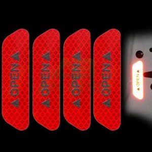 1. Bộ 4 Miếng Dán Phản Quang OPEN Cảnh Báo An Toàn Xe Ô Tô Phukienprocare