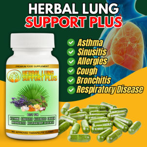🔥 Herbal Lung Support Plus 60 Capsules | Hika Allergy Ubo Plema sa Dibdib | Baga Wellness | Hirap sa Paghinga Wellness | Respiratory Wellness Support | Lung Wellness Care | Healthy Breathing Support | Immune Wellness | Herbal Supplement | Daily Wellness