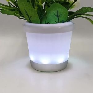 SXH Plastic Multicolor Glowing Pot Creative Potted Plant Lamp Succulent Green Plant Living Room Decorative Flower Pot Lamp