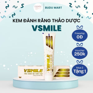 Kem đánh răng bảo vệ răng miệng hơi thở thơm mát Kem đánh răng VSMILE đánh bật mảng bám trên răng