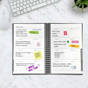A5 Erasable Notebook Reusable Week Monthly Yearly Planner Newyes 2025 Hard Cover Stone Paper Spiral2026