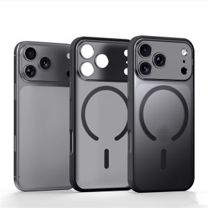 Full Protection Camera Bezel Frame Matte Magnetic Case For iPhone 18Pro 17Pro Max 16Pro For Magsafe Translucent Armor Cover