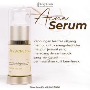 Oxyglow Acne Serum Pelembab Wajah Anti Aging Mengatasi Permasalahan Kulit Berminyak  Bekas Jerawat