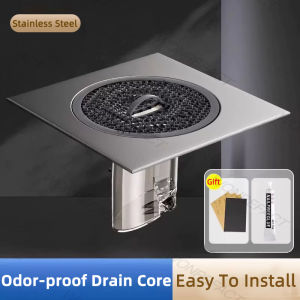 304 thép không gỉ thoát nước gạch sàn vuông phòng tắm chống mùi và chống côn trùng sàn lọc chống tắc nghẽn công cụ thoát nước nhanh chóng