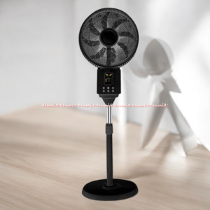 Krisbow 16inch Standing Fan Steam With Remote Black Kipas Angin Berdiri Dengan Uap 75watt Hitam Kontrol Indikator LED