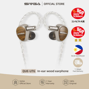 SIVGA QUE-UTG Flat Glass Diaphragm Driver In-Ear Earphones Wooden Wired Hi-Fi Earbuds