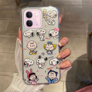 Ốp điện thoại cho Vivo V80 Lite V70 FE V60 V50 Lite 5G mới 2026 dễ thương phim hoạt hình snoopy Charlie mô hình trong suốt chống sốc cao su vỏ mềm cho Vivo v80lite 5g điện thoại Bìa