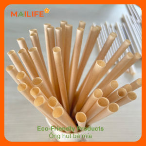 1000 cái Ống hút bã mía phi 8 270đ/cái