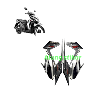 STIKER STRIPING LIS BODY MOTOR VARIO CBS 110 2010 WARNA ABU STANDAR FULL SET
