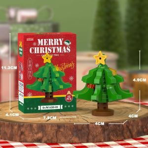 Small Block Toy Christmas Gift Building Block Bricks Nano Block Santa Claus Elk Cute Cartoon Mini Assembly Educational Toys for Children Birthday Gift