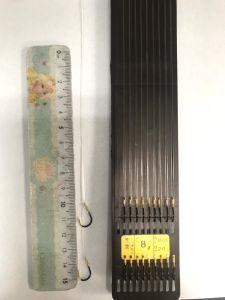 Thẻo đôi - Thẻo câu đài loại tốt - Vỉ 10 cặp buộc sẳn câu cá lưỡi vàng đen Shougong Bang Zhi