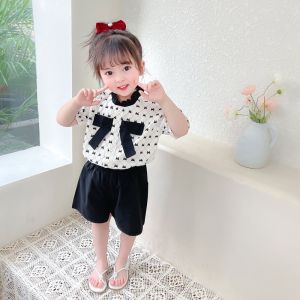 X BABY Setelan Anak Perempuan Set Anak Cewek Lengan Pendek Bahan Katun Premium Usia 1-4 Tahun