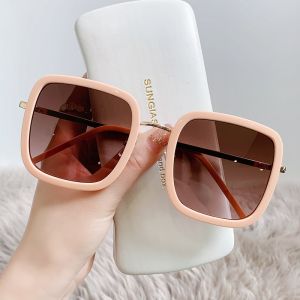 [COD] Kacamata Hitam Korea Kacamata Wanita Lensa Kotak Oversize Kacamata Wanita  Anti UV Protection