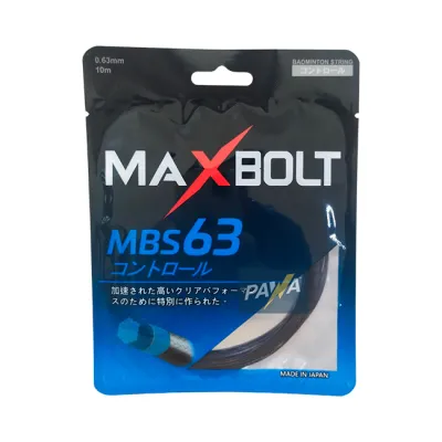 MAXBOLT MBS 63 MBS63 Badminton String (0.63mm) High Repulsion Power
