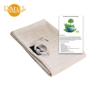 Grounding Sheet with Grounding Cord - 68 x 132 CM Organic Cotton and Silver Fiber Earthing Sheet Improve Sleep