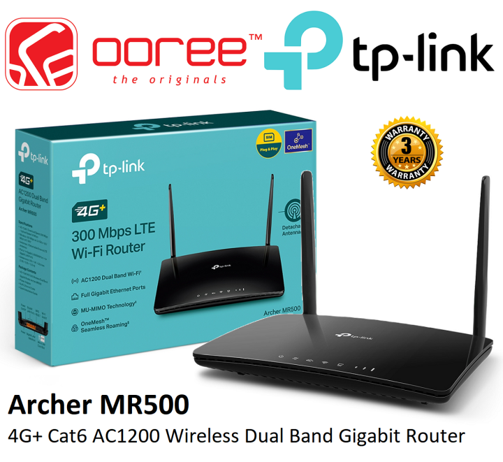 Archer MR500, 4G+ Cat6 AC1200 Wireless Dual Band Gigabit Router