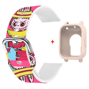 Printed Strap+Protective Cover for Redmi Watch 5 Active Band Accessories Silicone  Bracelet Breathable Bands for Redmi Watch 5 Lite Watchbands Protector Case