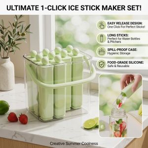 Silicone Ice Tray Food Grade Ice Cube Mold Popsicle Maker Flexible Freezer Mold for Homemade Ice &amp Frozen Treats
