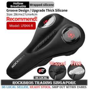 SG Delivery ROCKBROS Bicycle Saddle Cover Liquid Silicone Gels Saddle Cover comfortable seat cushion BICYCLE accessories