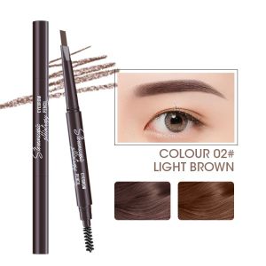 WOOLOVE Dual Head Automatic Eyebrow Pencil Natural 5 Color Makeup Waterproof Long-lasting Easy to Use with Eyebrow Brush