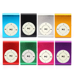 Pocket Size Metal Clamp MP3 Player Expandable Storage via Memory Rich Bass Sound Extended
