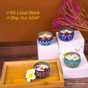 SG Ready Stock/Duo Aroma /High Quality Scented Candles 2.2OZ Gift Set Scented Candles for Christmas