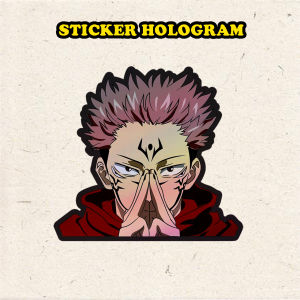 Stiker Hologram Sukuna Jujustu kaisen ukuran 8 cm