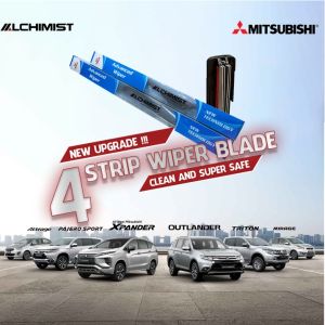Gạt Mưa Xe Ô tô Mitsubishi Loại Silicon 4 Lưỡi Cao Cấp Thiết Kế Thông Minh Gạt Êm Và Sạch Hơn