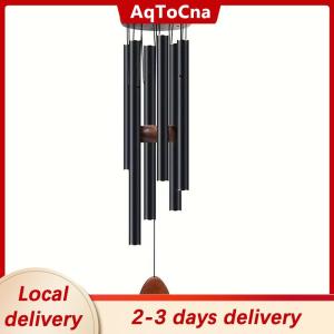 [COD] AqToCna Ship within 24 hours Classic 26 Inch Aluminum Pipe Wind Chimes With Wooden Hanging Tag Farmhouses Terraces Gardens Balcony Corridor Decoration