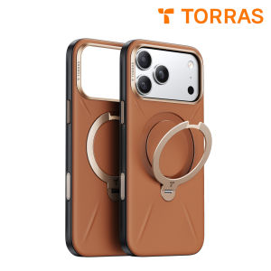 TORRAS Ostand Spin VegSkin Case for iPhone 17 Pro/Pro Max 360° Magnetic Kickstand Durable Slim Protective Cover