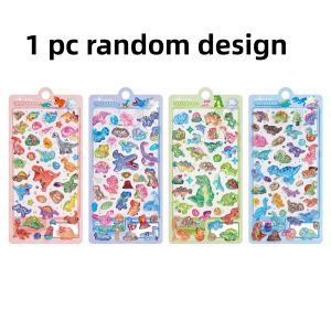 SJJL Dinosaur World 3D Crystal Sticker Colorful 3D Design Scrapbooking Stickers Cute Stationery Sticker Relief Decorative Sticker Phone Case Decoration