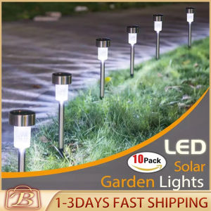 5/10pcs LED Solar Garden Light Outdoor Decoration Pathway Waterproof LED Solar Powered Lawn Light Street Landscape Yard Lamp