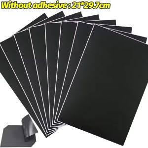 สติกเกอร์ติดแผ่นแม่เหล็กติดในตัว A4 5ชิ้นแผ่นแม่เหล็กสีขาวสำหรับติดตู้เย็นภาพตัดติดตู้เย็นแม่เหล็กจัดระเบียบ