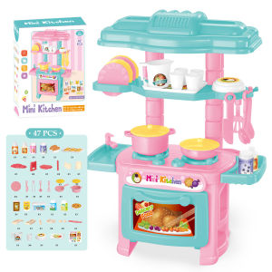 MEKANSM 47PCS Mainan Masak Masakan Meja Dapur Anak Kitchen Set Kitchen Toys