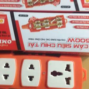 Ổ Cắm 3 Cửa SIÊU CHỊU TẢI OMINSU/ lõi sứ chịu tải 6500w