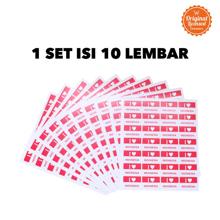 STIKER Bendera I Love Indonesia - 10 Lembar | Lazada Indonesia