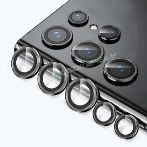 Samsung Galaxy S25 S24 S23 Ultra S23 Plus S22 Ultra Rear Camera Lens Metal Tempered Glass Screen Protector Ring Cover