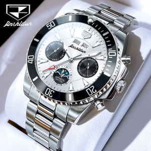 JSDUN watch for men waterproof 2023 top luxury mens automatic mechanical watch stainless steel waterproof dual calendar display luminous light multifunctional fashionable green water ghost dial design classic business mechanical mens watch