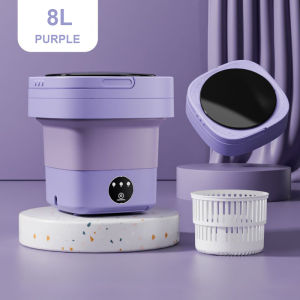 sg 3pin plug | Spin & Dryer Mini Washing Machine Portable Foldable Household Dorm Underwear Socks Small Washer Blue Light Sterilization Silent